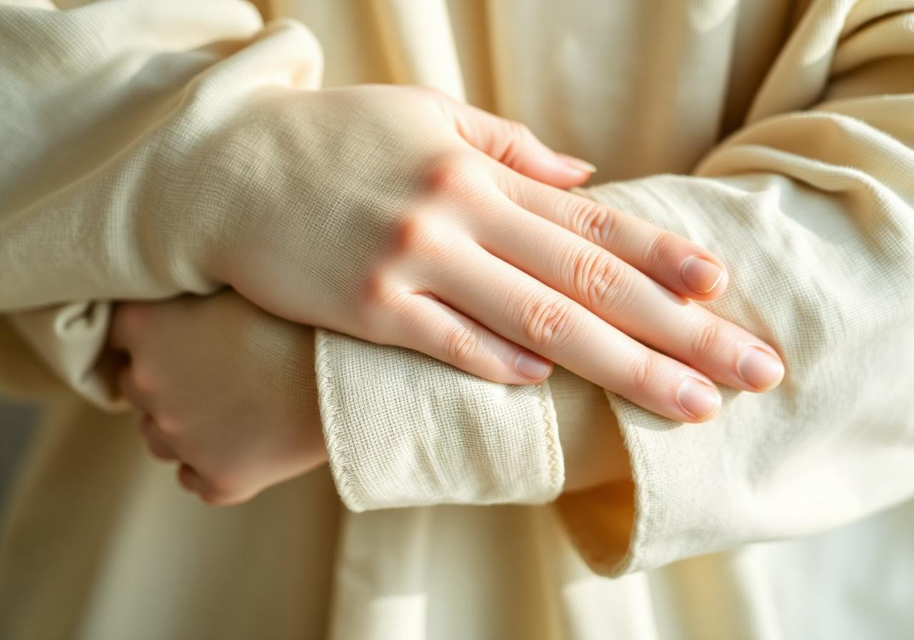 Gentle Havening Touch on the forearms